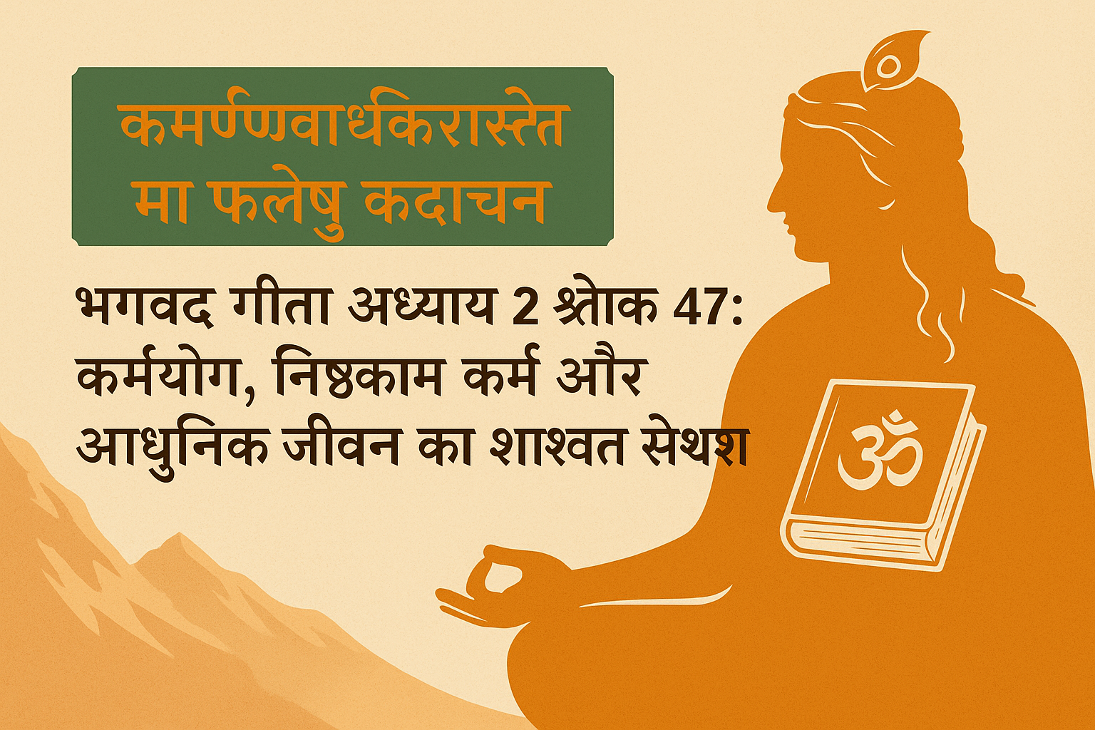 कर्म योग का चित्रण – भगवद गीता अध्याय 2 श्लोक 47 में कृष्ण का उपदेश और जीवन में कर्मफल का महत्व