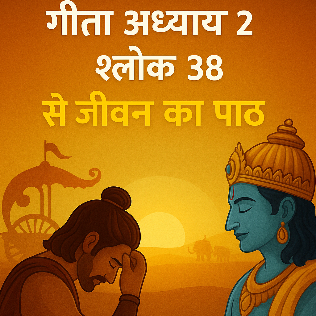 गीता अध्याय 2 श्लोक 38 का अर्थ – सुख-दुख, लाभ-हानि और जीत-हार में समभाव का जीवन संदेश